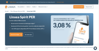 Capture du site pr�sentant Linxea Spirit PER