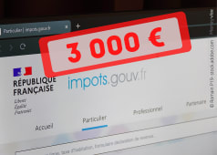 Site des imp&ocirc;ts fran&ccedil;ais avec montant de 3 000 euros.