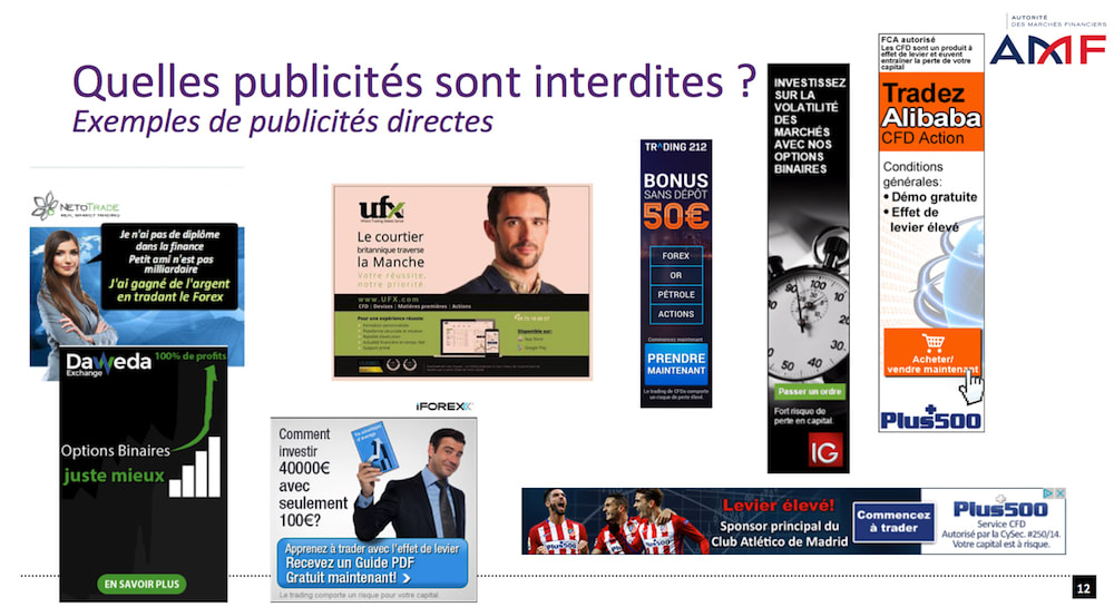 AMF publicit&eacute;s Forex