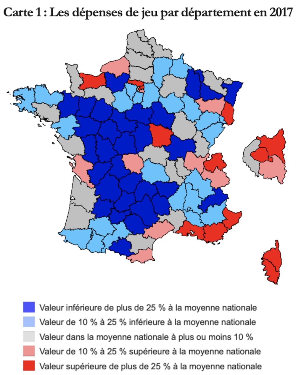 Cartographie des d&eacute;penses de jeux en France