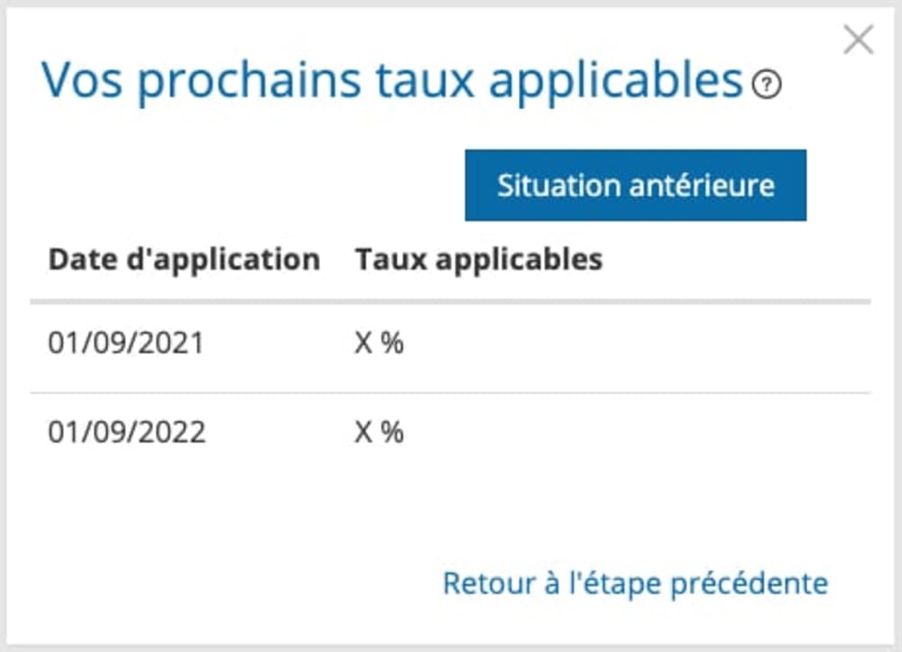 Changer taux imp&ocirc;t source