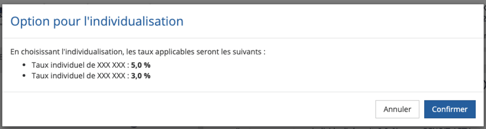 taux individualis&eacute;