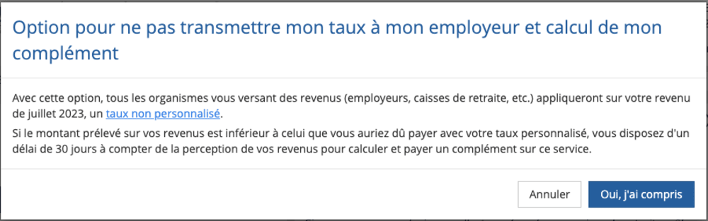 taux individualis&eacute;