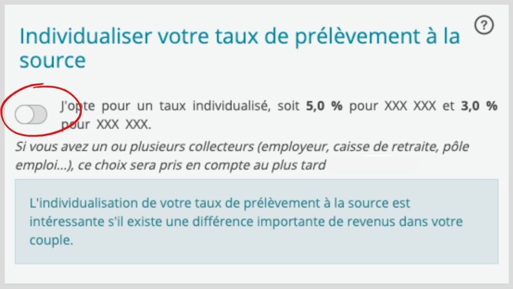 taux individualis&eacute;