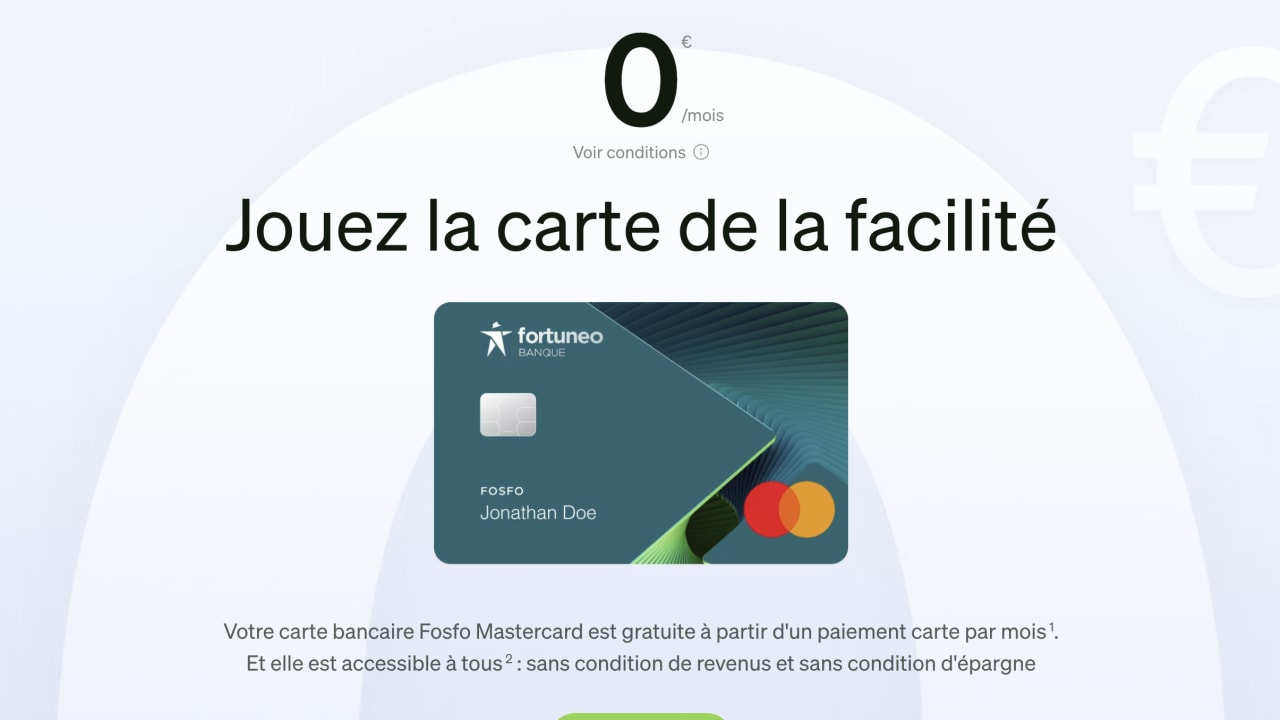 Carte Fosfo de Fortuneo : 140 € offerts [EXCLU]