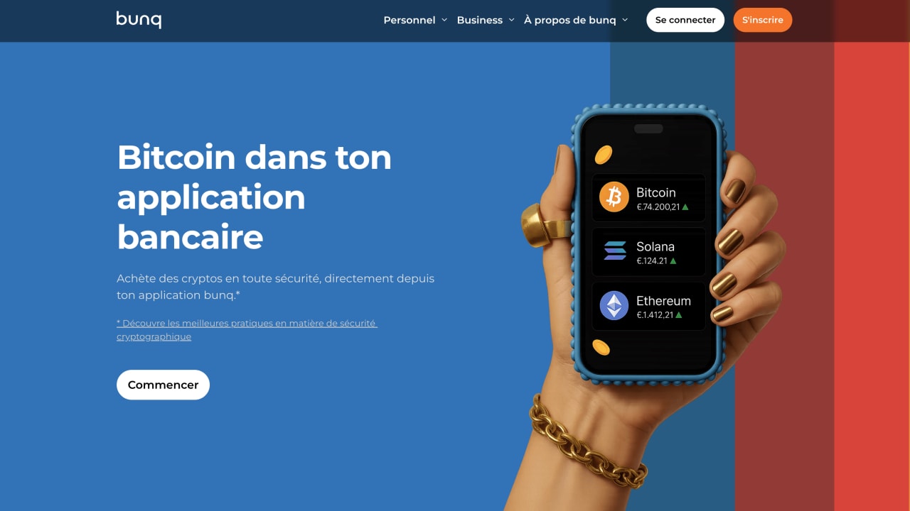 bunq Crypto : Plus de 350 cryptommonaies dès 1 € avec bunq