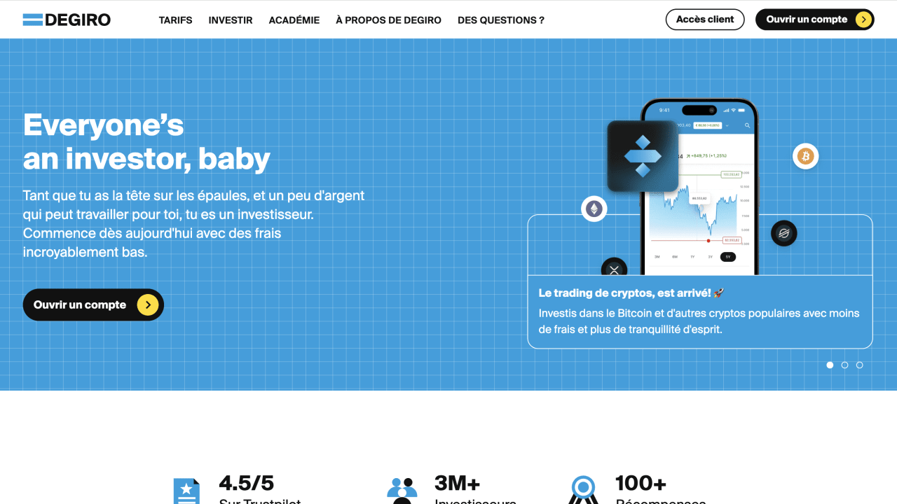 DEGIRO Bourse : 100 € remboursés sur vos frais de transaction