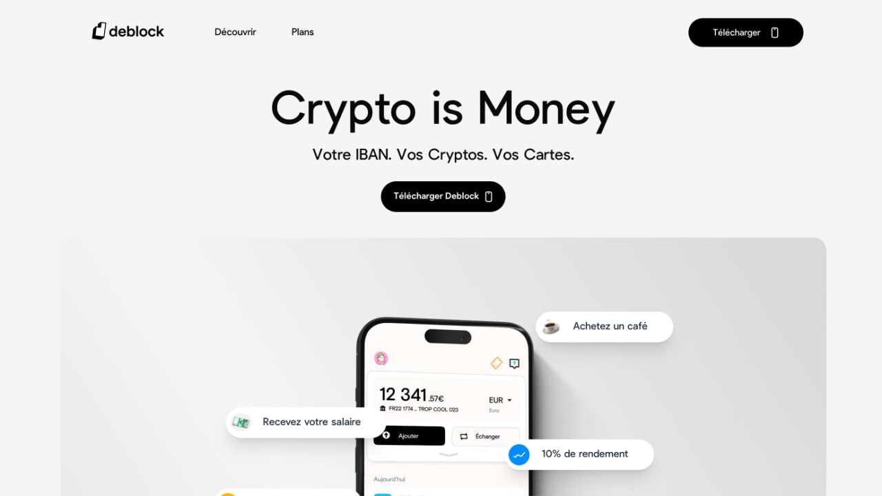 Deblock : présentation du wallet crypto, tarifs et avis