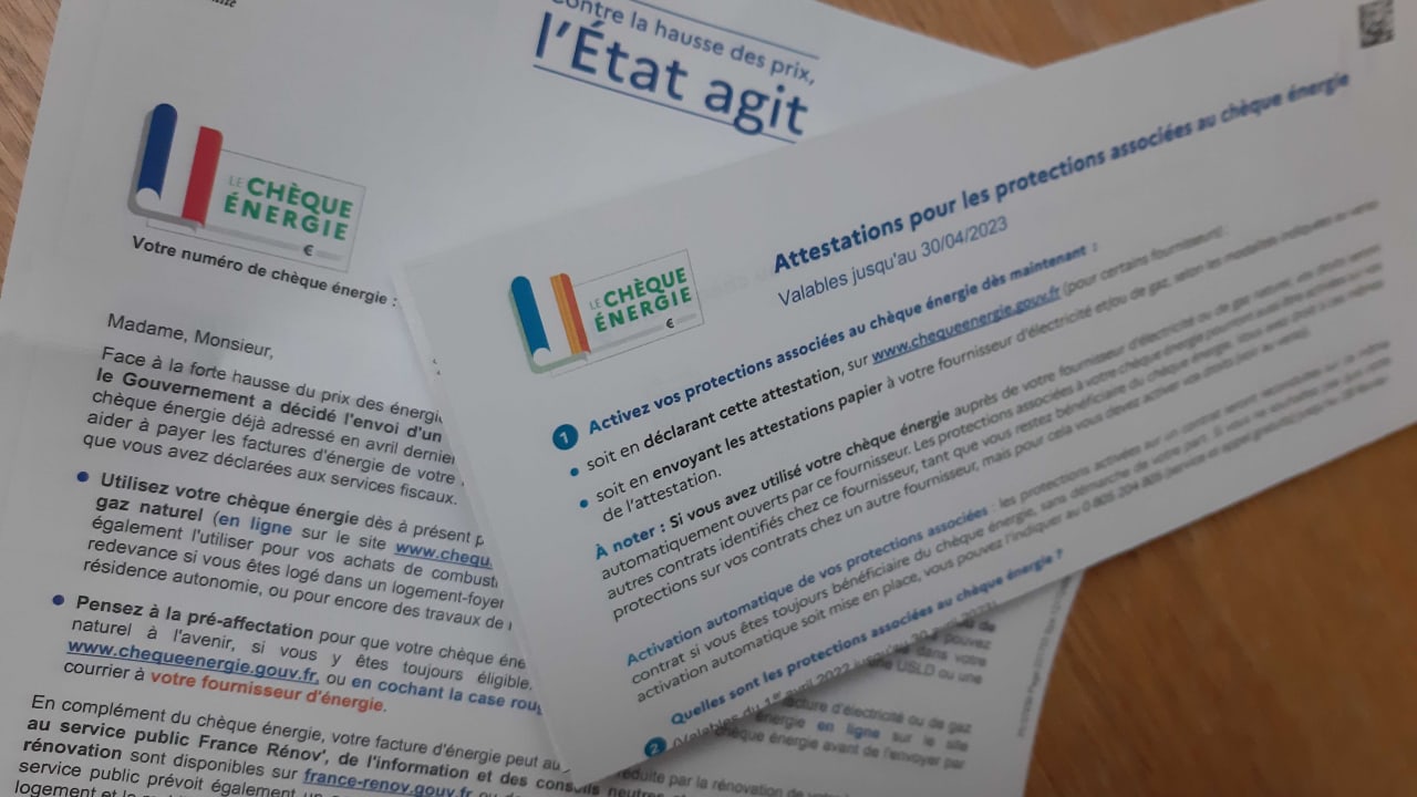 L'envoi du chèque énergie 2026 aura lieu du 7 au 10 avril pour une quarantaine de départements