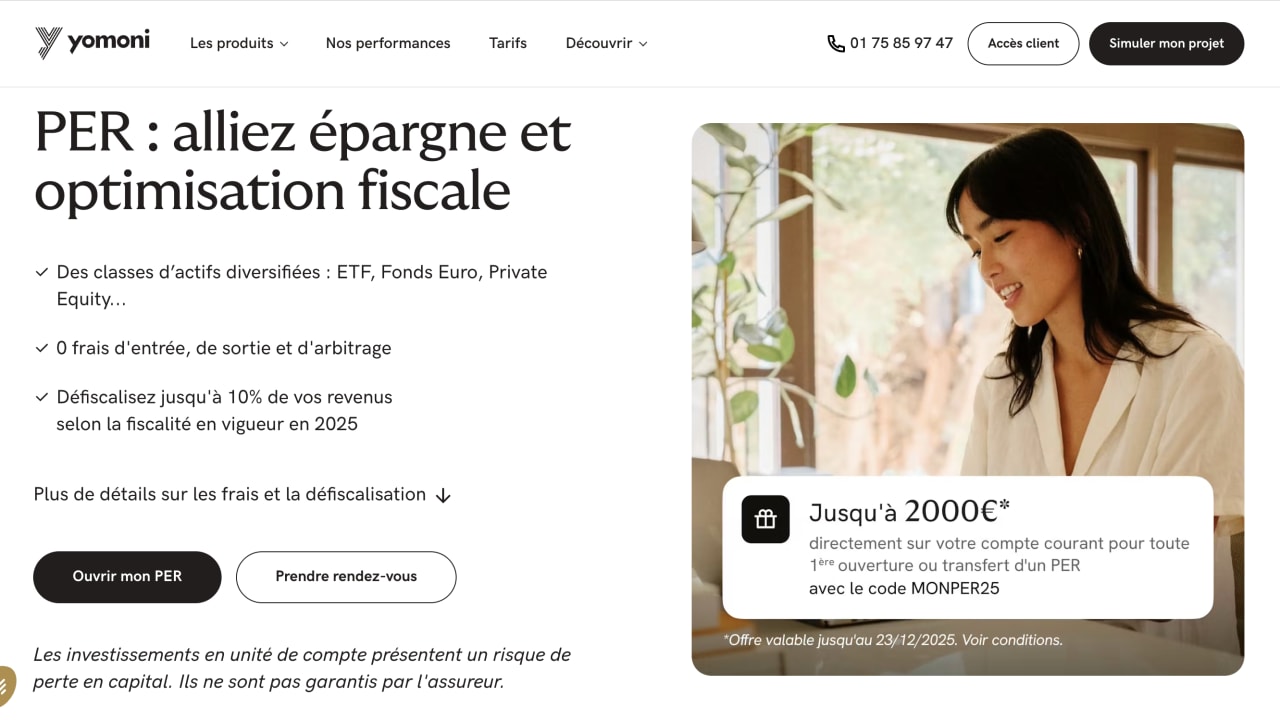 PER Yomoni retraite + : derniers jours pour obtenir jusqu'à 2 000 euros de prime