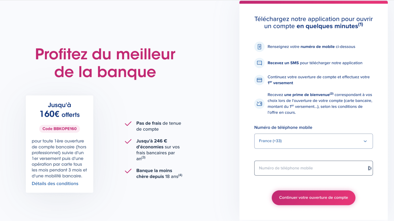 BoursoBank : jusqu'à 160 euros offerts pour l'ouverture d'un compte en juin 2026