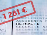 Montant de retraite 1281 euros affiché sur un document.