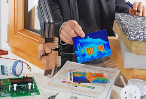 Une maison � travers une cam�ra thermique