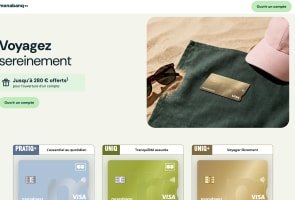Capture du site monabanq pr�sentant l'offre de bienvenue jusqu'� 280 euros offerts