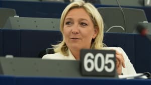 Marine Le Pen, le 1er juillet 2014, au Parlement europ�en