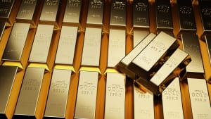 des lingots d'or.