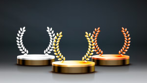 Un podium.