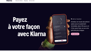 Capture du site klarna.com