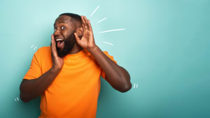 homme, ecoute, surprise