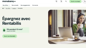 Capture du site Rentabilis présentant l'offre de taux boosté à 3% pendant 1 an