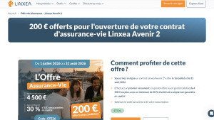 Offre Linxea : 200 ? offerts pour assurance-vie