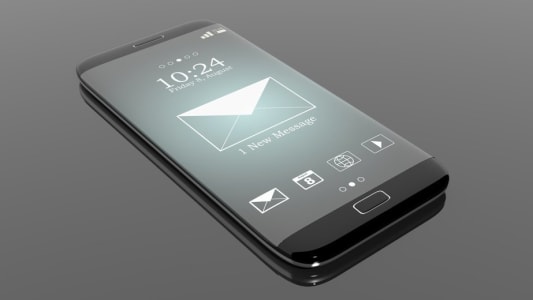 Notification sur smartphone noir