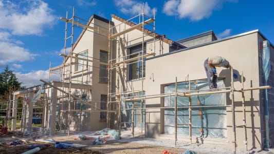 Une maison en construction