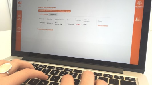 Gestion des prlvements sur le site web d'ING Direct