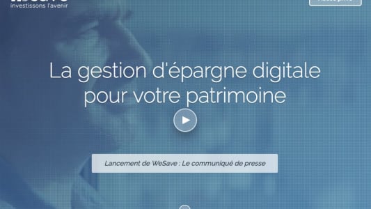 Page d'accueil du site WeSave