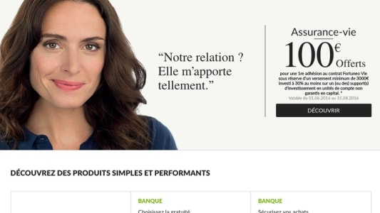La home de Fortuneo en juillet 2016