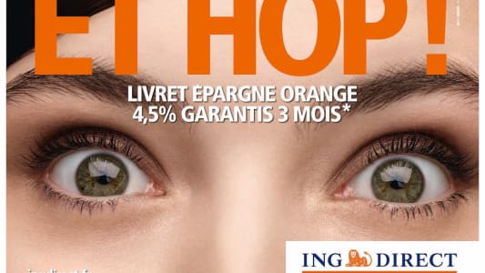 Affiche publicitaire ING Direct de 2011 