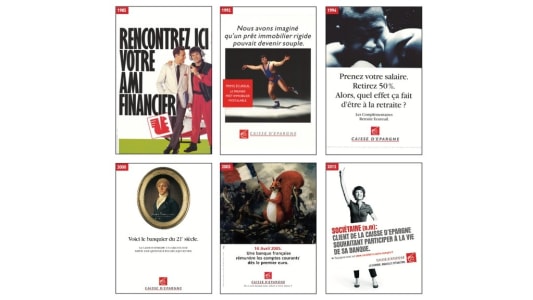 Affiches publicitaires de la Caisse d'Epargne 1985-2012