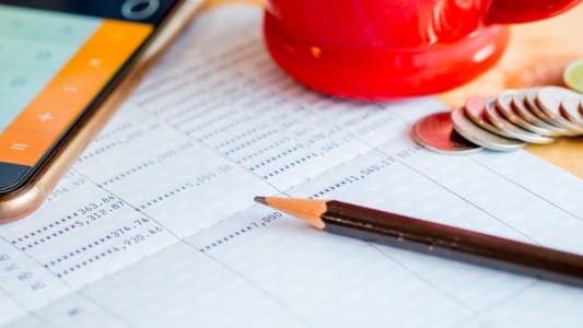 Un relev de compte bancaire