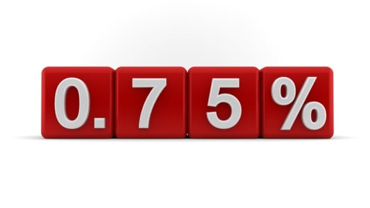 Pourcentage de 0,75%