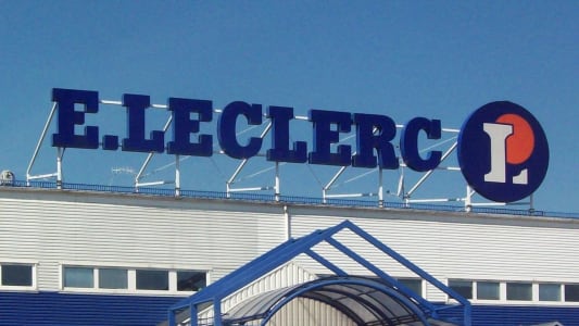Enseigne d'un supermarch E.Leclerc