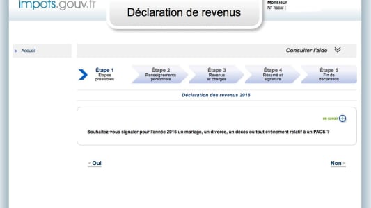 Déclaration revenus 2017