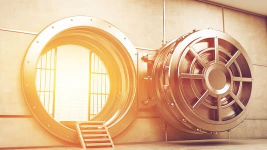 Coffre-fort grand ouvert