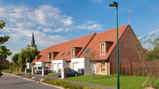 Un lotissement de maisons individuelles