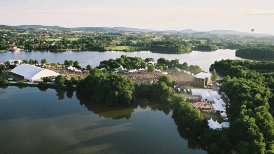 Vue aérienne du site des Eurockéennes de Belfort