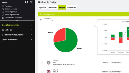 Aperu de la gestion budgtaire sur le site de Monabanq