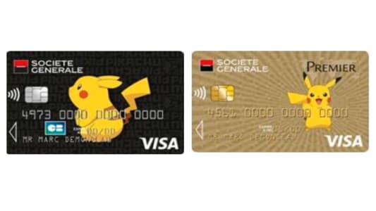 Cartes bancaires Société Générale Pokémon