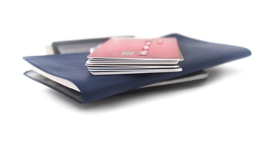 Cartes bancaires sur chquier