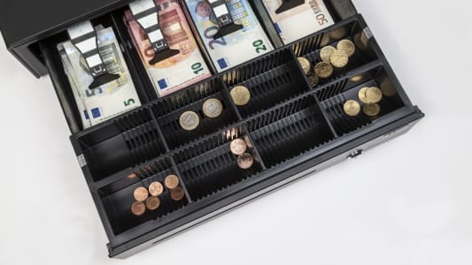 Une caisse enregistreuse