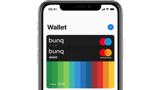 Carte Bunq dans Wallet iPhone