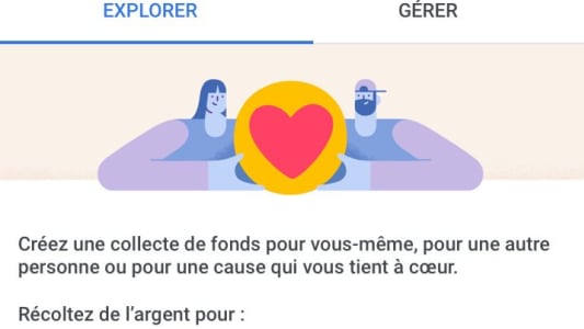 Facebook, collecte de dons