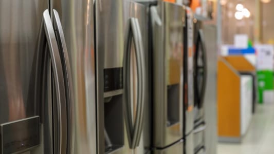 Rfrigrateurs dans une alle de grande surface