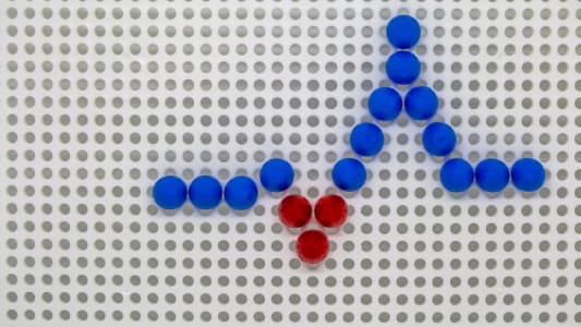 Courbe avec passage dans le rouge