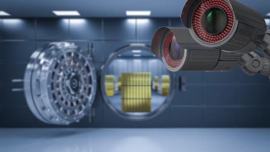 Camra de scurit dans une banque