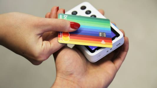 Paiement sans contact avec une carte bancaire bunq