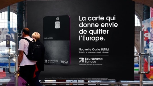 Publicit carte ultim boursorama gare